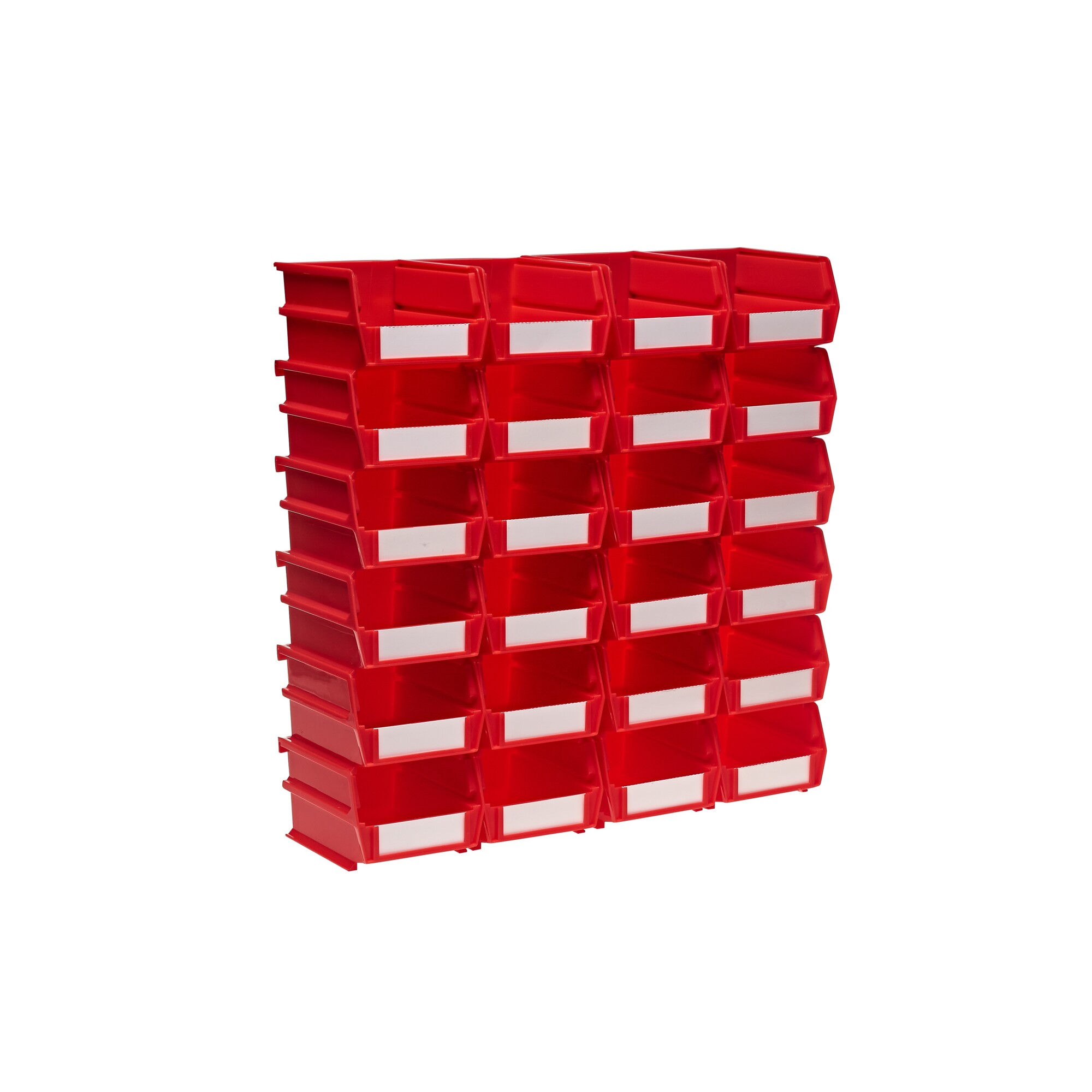 Triton Products LocBin Hanging and Interlocking Bins, 24-Pk., Red, 5 3/8-In.L x 4 1/8-In.W x 3-In.H, Model# 3-210R
